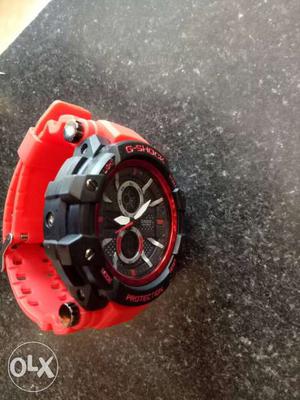Black And Red Casio G-shock Chronograph Watch