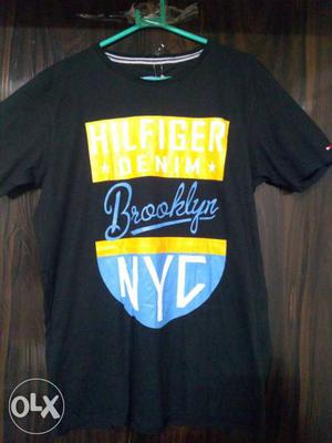 Black, Yellow, And Blue Brooklyn Crew-neck T-shirt