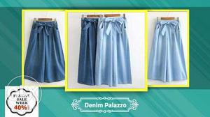 Denim plazo in wholesale price