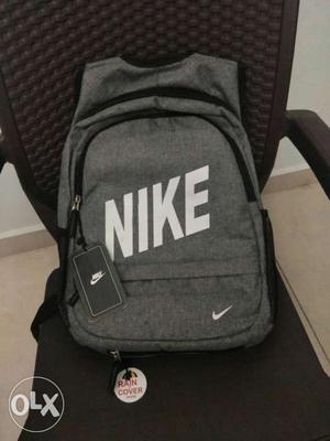 Heather-gray Nike Backpack