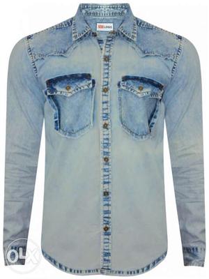 Men's Denim Dress Shirt