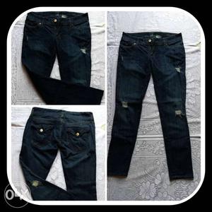 Navy blue denim jeans! Waist-32inches