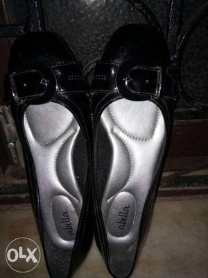 Pair Of Black Abella Platform Heeled Shoes