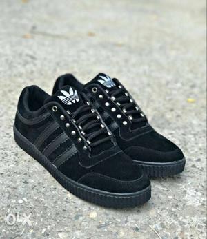 Pair Of Black Adidas Low-top Sneakers