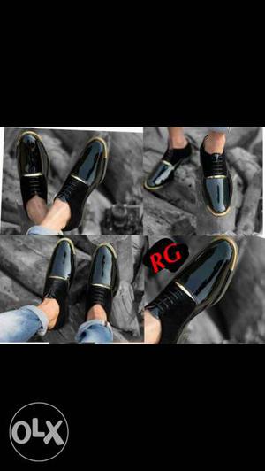 Pair Of Black Dress Shoes Photo Collage