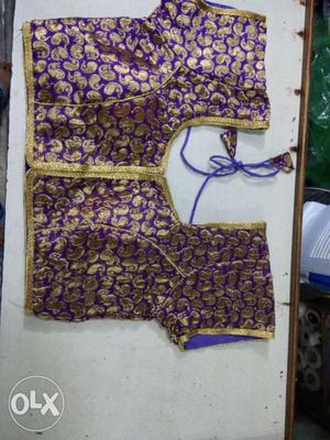 Purple And Beige Choli Traditional Dress