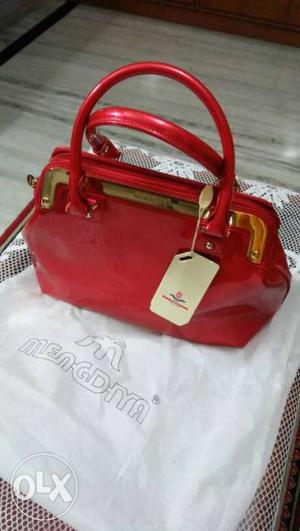 Red Patent Leather Shoulder Bag