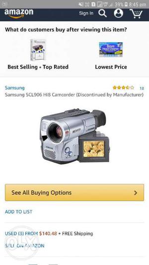 Samsung Hi8 Professional camrecorder with 880x