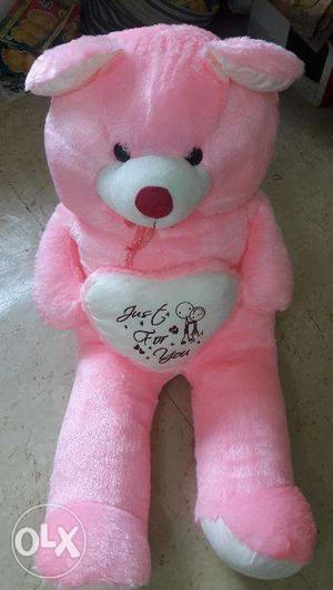 TEDDY: 3 1/2 ft tall Pink Color Teddy bear extra soft for