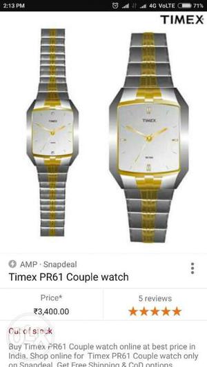 TIMEX watch for couple
