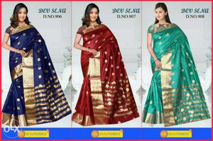 Three Sari Traditional Dresses