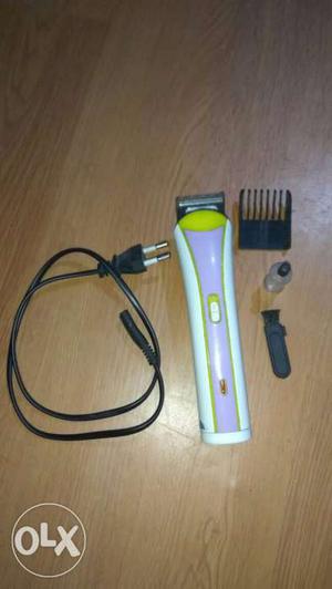 White And Purple Corded Hair Clipper