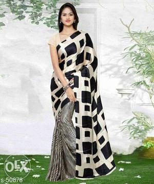 Women's Gray And Black Traditional Dress