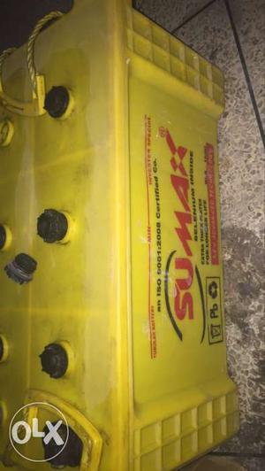 Yellow Sumax Automotive Battery