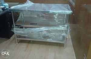 2 months old stainless steel working table unused