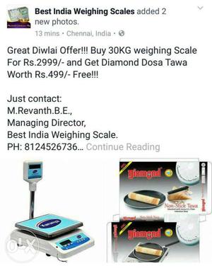 30KG Weighing Scale with 1 Year warranty