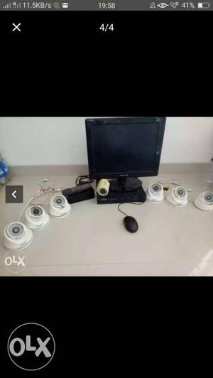 6ahd,1 UHD cctv with all cable, 1 tb dvr, 15 inch led...
