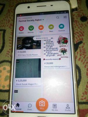 Oppo f1s,100% condition, bill box charger earfone