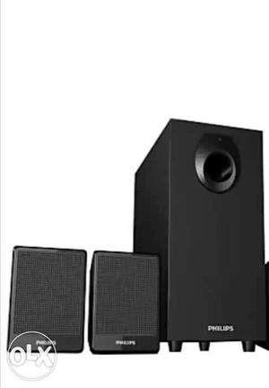 Philips Home theater woofer with 5 speakers Good