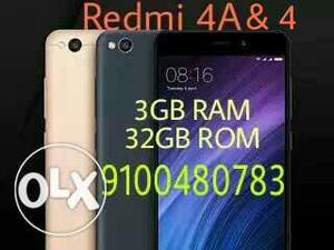 Redmi 4A & 4, Sealed pieces, Readily available. Hurry..