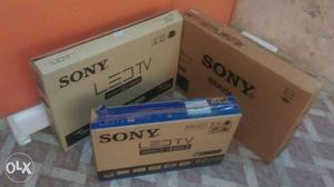 Three Sony LED TV Boxes