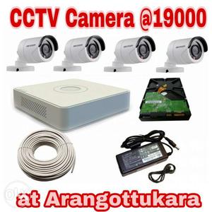 White CCTV Camera Set