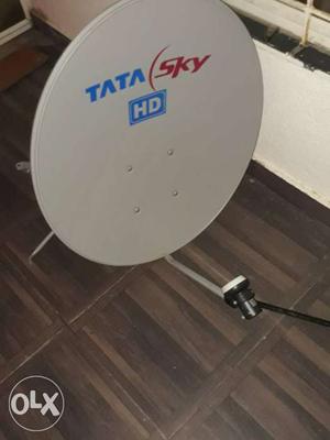 White Tata Sky HD Parabolic Dish