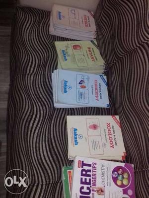 Akash medical neet preparation books with MTG sample papers.