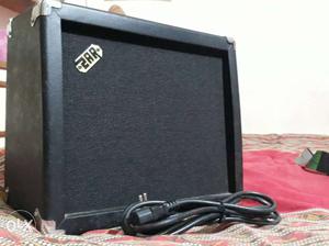 Black Guitar Amplifier With Power Cord