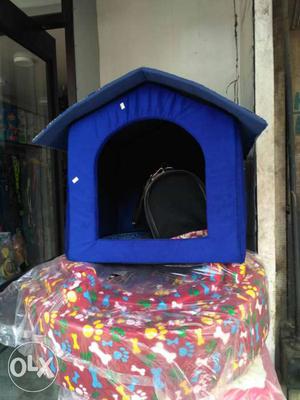 Blue Portable Doghouse