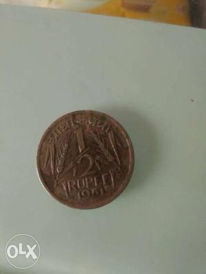  Bronze 1 Rupee India Coin