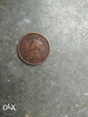  Coin British Indian 1/2 paise
