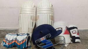 Cricket kit for juniors - SS thigh pad, arm guard, helmet.