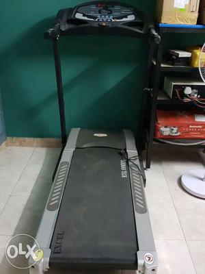 Gray And Black Electronic Treadmill