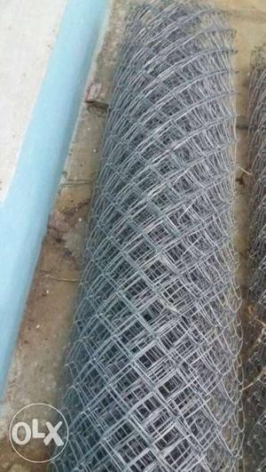 Grey Steel Cyclone Wire Fence