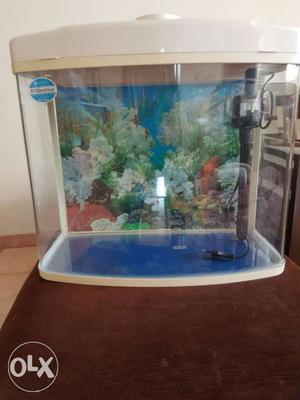 Imported Moulded Fish Aquarium with led light. With air