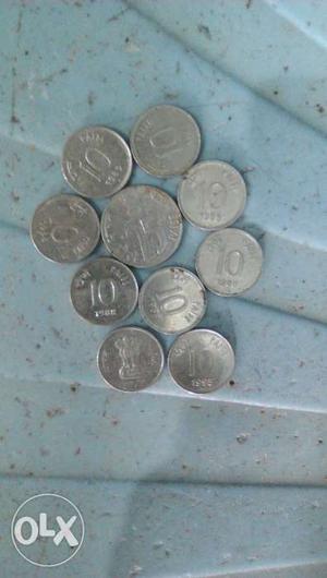 Old 10 paisa coin 9pic only  Rs