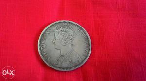 Old silver Coin Queen Victoria year 