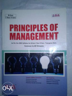 Principles Of Management Textbook University osmania B.com