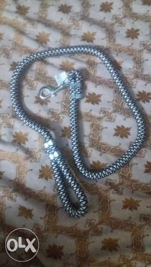 Silver-colored leash for large dogs