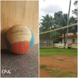 Volleyball and net