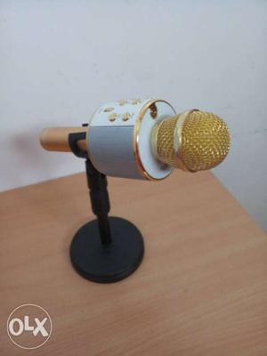 White And Brown Microphone
