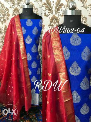 Banarasi chanderi silk also with bottom silk work
