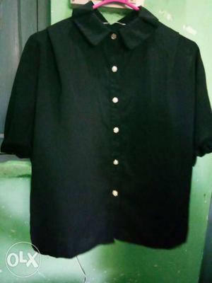 Black colour shirt Size medium one time used