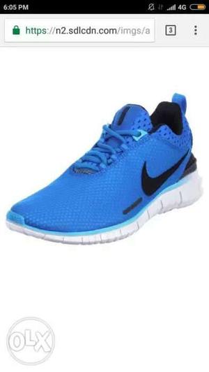 Blue-and-black Nike Running Shoes
