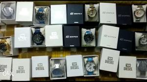 Edifice and diesel new packed watches for sale at