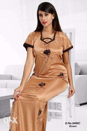 Exotic women Nighty with Good satin Fabric at wholesale rate