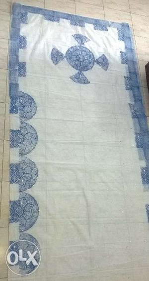 Fabric- Handloom half silk # hand block print #