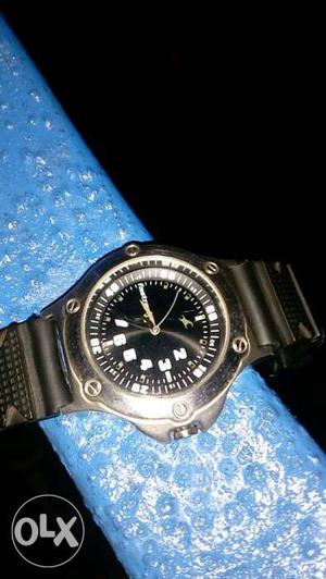 Fastrack watch with rubber strap