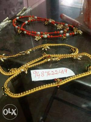 Gold colour anklet is rs.100/_